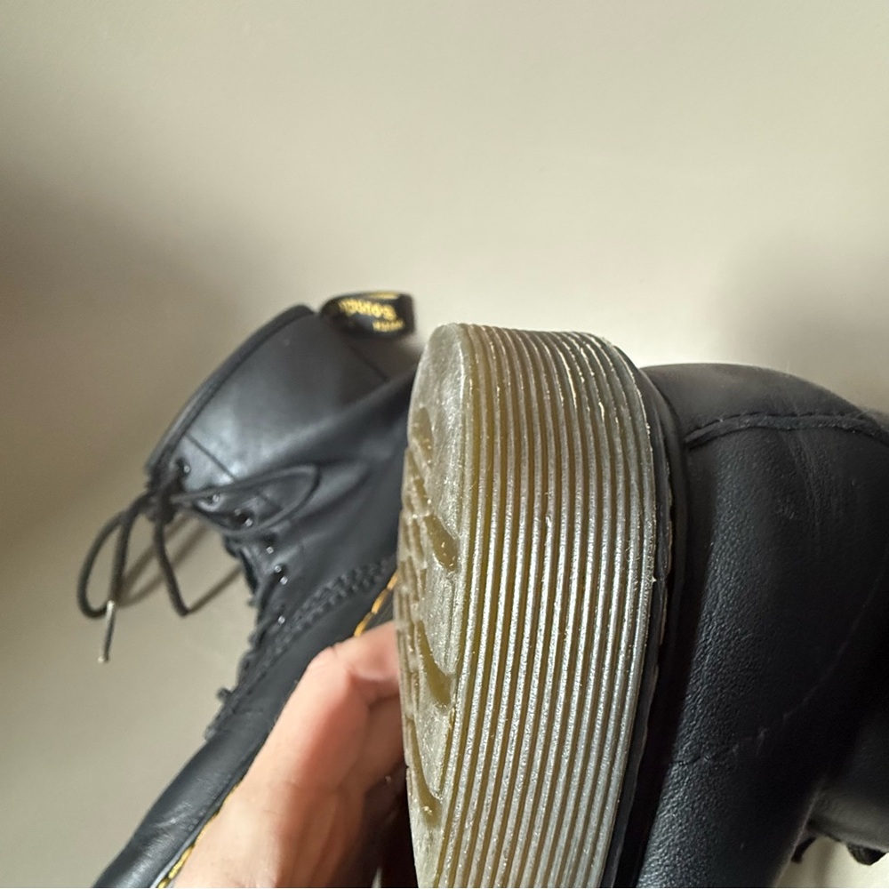 Black Side Zip / Lace up Dr. Martens Boots for Big Girl Size 4 - Picture 12 of 14